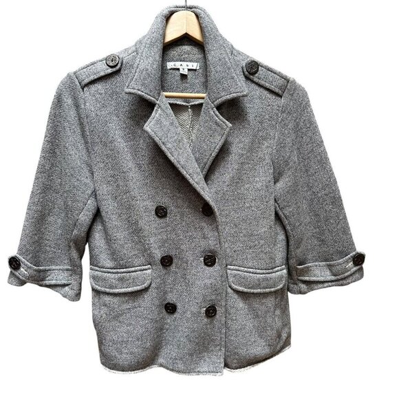 CAbi Jacket Blazer #393‎ Nautical Peacoat Heather Grey Career Work Size Small - Picture 2 of 8